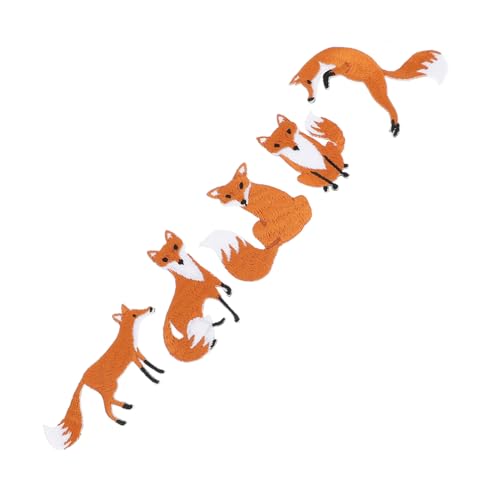 jojofuny 5 Stück Teiliges Gestickte Fuchs Aufnäher Langlebige Kleidung Patches zum Aufnähen Vielseitige Garment Accessories für Jacken Hosen Hüte und DIY Textil Dekoration jojofuny 5 Stück Teiliges Gestickte Fuchs Aufnäher Langlebige Kleidung Patches zum Aufnähen Vielseitige Garment Accessories für Jacken Hosen Hüte und DIY Textil Dekoration von jojofuny