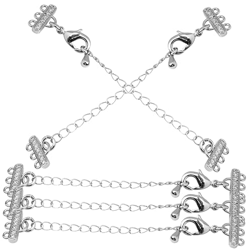 jojofuny 5 Stück Teiliges Kettenverlängerungskit für und Armbänder Tragbare Erweiterungsketten für Schmuck DIY Zubehör Stilvolle Designs Platinfarbe mit Zirkonia jojofuny 5 Stück Teiliges Kettenverlängerungskit für und Armbänder Tragbare Erweiterungsketten für Schmuck DIY Zubehör Stilvolle Designs Platinfarbe mit Zirkonia von jojofuny