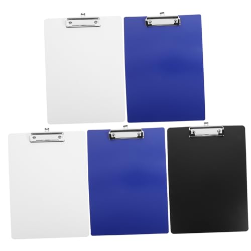jojofuny 5 Stück Teiliges Klemmbretter aus Kunststoff Opaque Farben Clipboards für Notizen und Dokumente für Büro Schule und Unterwegs Zufällige Farbe von jojofuny