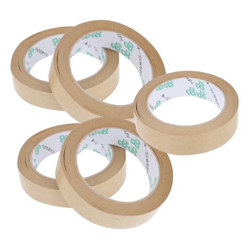 jojofuny 5 Stück Teiliges Kraftpapier Klebeband Stark Haftendes Wasserdichtes Selbstklebendes Packband für Kartonversand Umweltfreundliches Verpackungsklebeband für Pakete und Lagerung jojofuny 5 Stück Teiliges Kraftpapier Klebeband Stark Haftendes Wasserdichtes Selbstklebendes Packband für Kartonversand Umweltfreundliches Verpackungsklebeband für Pakete und Lagerung von jojofuny