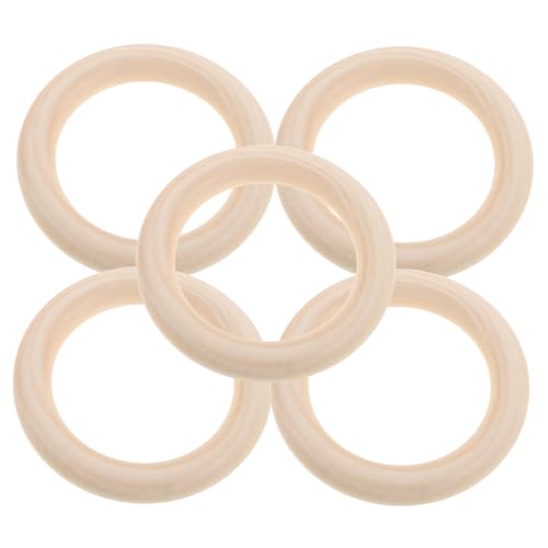 jojofuny 5 Stück Teiliges Natürliche Holzringe Unvollendete Holzkreise Robust für Diy Basteln Makramee Anhängerverbinder Vielseitig Einsetzbar für Schmuck und Wohnkultur jojofuny 5 Stück Teiliges Natürliche Holzringe Unvollendete Holzkreise Robust für Diy Basteln Makramee Anhängerverbinder Vielseitig Einsetzbar für Schmuck und Wohnkultur von jojofuny