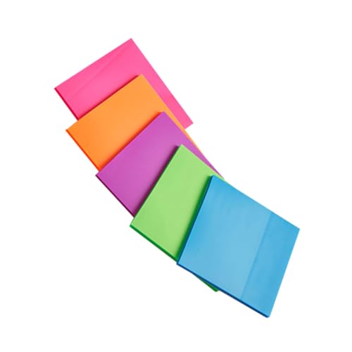 jojofuny 5 Stück Teiliges Pet Notizblock Farbige Selbstklebende Memo Sticker Tragbare Haftnotizen für Büro Schule Zuhause Praktische Etiketten zum Beschriften und Organisieren von jojofuny