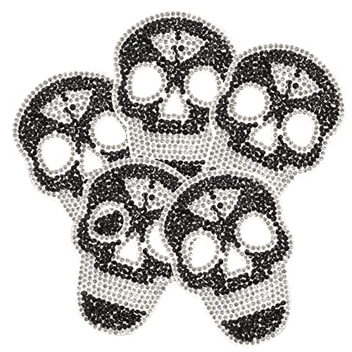 jojofuny 5 Stück Teiliges Schwarze Schädel Strass Bügelflicken Patches zum Aufbügeln und Nähen Multifunktionale Hautfreundliche Reparatur und Dekorationsapplikationen für Kleidung Taschen jojofuny 5 Stück Teiliges Schwarze Schädel Strass Bügelflicken Patches zum Aufbügeln und Nähen Multifunktionale Hautfreundliche Reparatur und Dekorationsapplikationen für Kleidung Taschen von jojofuny