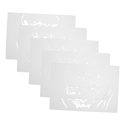 jojofuny 5 Stück Teiliges Tiger Design Graffiti Vorlagen Malvorlagen und Dekorative Schablonen für Zeichnen und Basteln für Diy Projekte und Kreative Gestaltung von jojofuny