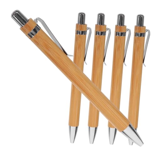 jojofuny 5 Stück Teleskopischer Kugelschreiber von Bambus Schreibstift drücken ergonomischer Kugelschreiber Schreibwaren Kugelschreiber für den täglichen Gebrauch Hausbedarf jojofuny 5 Stück Teleskopischer Kugelschreiber von Bambus Schreibstift drücken ergonomischer Kugelschreiber Schreibwaren Kugelschreiber für den täglichen Gebrauch Hausbedarf von jojofuny