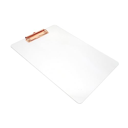 jojofuny 5 Stück Transparentes Schreibbrett mit Klemmbrett Vielseitige Büro und Schulmappe für Dokumente für Meetings und Notizen Accessoire für Zuhause und Büro von jojofuny