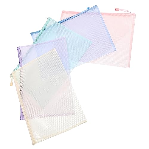 jojofuny 5 Stück Wasserdichte Informationsbeutel reißverschluss Dateibeutel Tasche PVC von jojofuny