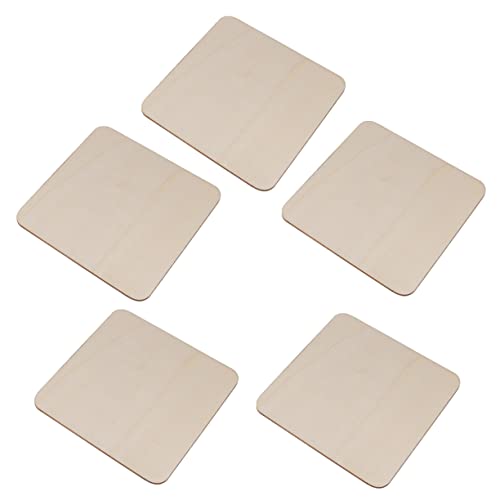 jojofuny 5 Stück dekorative Holzspäne natürlich Material Jumbo Farbe Treibholz Fälschung geformt Ästhetisches Zimmerdekor Handwerk Holzscheibe zum Basteln quadratische Holzscheibe Hölzern von jojofuny