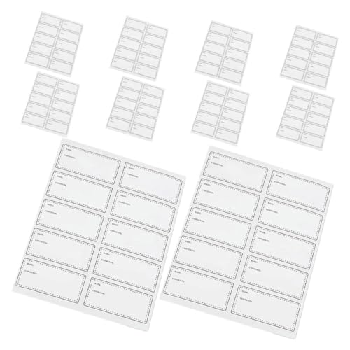 jojofuny 50 Blatt Etikettenaufkleber Für Behälter Lebensmitteletiketten Für Behälter Datumsetiketten Für Lebensmittel Glasetiketten Behälteretiketten Aufkleber Aus Synthetischem Papier Weiß von jojofuny