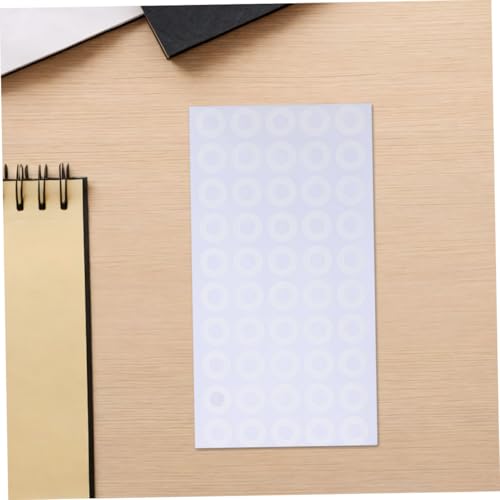 jojofuny 50 Blatt Selbstklebende Lochverstärker Aufkleber aus PVC Runde Papierlochschutz Etiketten für Ringbücher Kalender Aktenordner für Büro Schule und Zuhause von jojofuny