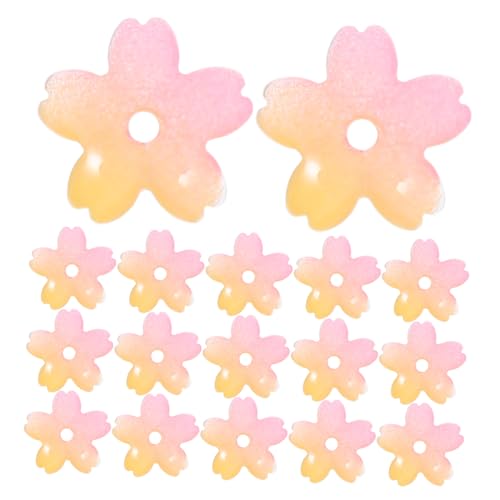jojofuny 50 Stück Blumen Spacer Perlenkappen Fünfblättrige Kirschblüten Blumen Charms Süße Pflanzenperlen Endkappen Für Frauen DIY Bastelarbeiten Ohrringe Schmuckherstellung von jojofuny