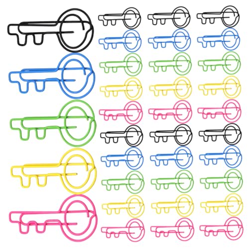 jojofuny 50 Stück Bunte Schlüssel Büroklammern aus Robustem Metall Praktische Schlüssel Form Clips für Akten Dateien Büro Schule Zuhause und Schreibwarenladen jojofuny 50 Stück Bunte Schlüssel Büroklammern aus Robustem Metall Praktische Schlüssel Form Clips für Akten Dateien Büro Schule Zuhause und Schreibwarenladen von jojofuny