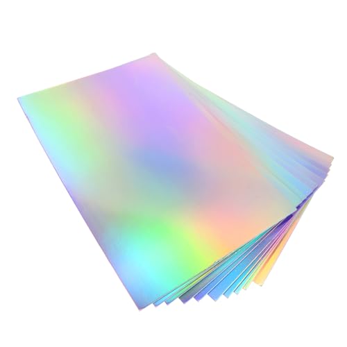 jojofuny 50 Stück DIY Bastelpapier Einseitig Holografisches Dekorpapier für Handarbeit Künstlerisches Papier Bastelmaterial Glitzerpapier für Origami und Kunstprojekte von jojofuny