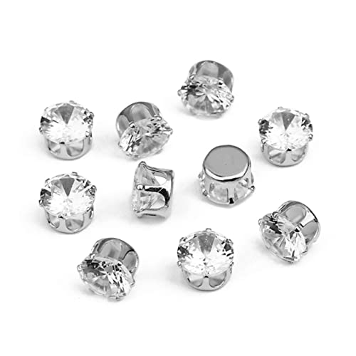 jojofuny 50 Stück Diy Bekleidungszubehör Kupfer mit Zirkonia Rund Schmucksteine Halter Anhänger für Kleidung Taschen Hüte Silber Langlebig Vielseitig Verwendbar jojofuny 50 Stück Diy Bekleidungszubehör Kupfer mit Zirkonia Rund Schmucksteine Halter Anhänger für Kleidung Taschen Hüte Silber Langlebig Vielseitig Verwendbar von jojofuny