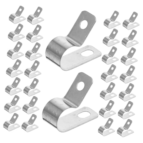 jojofuny 50 Stück Drahtklemme Kabelklemmen Zur Kabelführung Praktische Kabelklemmen Wanddrahtklammern Clips Für Elektrische Kabel Leitung Kabel Kleine Klemme Dünn Rostfreier Stahl Silver von jojofuny
