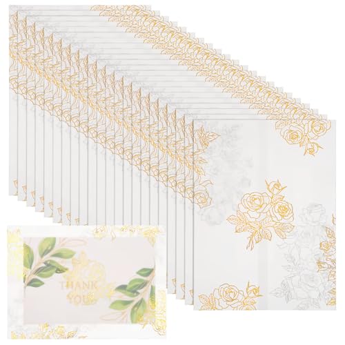 jojofuny 50 Stück Einladungskarte transparente umschläge Hochzeitseinladungen Vellum Umschläge Geburtstag dein mit Einladungshüllen Jacken für Einladungen Farbiges Offsetpapier. Kraftpapier von jojofuny