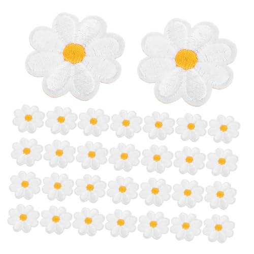 jojofuny 50 Stück Gestickte Stoff aufkleber Blumenapplikationen aufnähen Blumen handgemachte Aufnäher Stickerei-Stoff-Patch Nähen Flecken winzige Applikationsflecken Jeansflecken von jojofuny