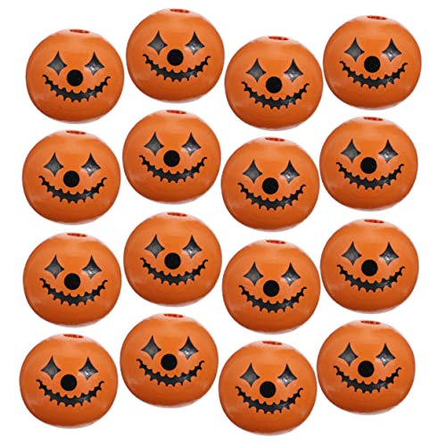 jojofuny 50 Stück Halloween Holzperlen Runde Bastelperlen mit Gesichtern Dekorative Holzperlen für Diy Halloween Deko und Schmuckgestaltung jojofuny 50 Stück Halloween Holzperlen Runde Bastelperlen mit Gesichtern Dekorative Holzperlen für Diy Halloween Deko und Schmuckgestaltung von jojofuny