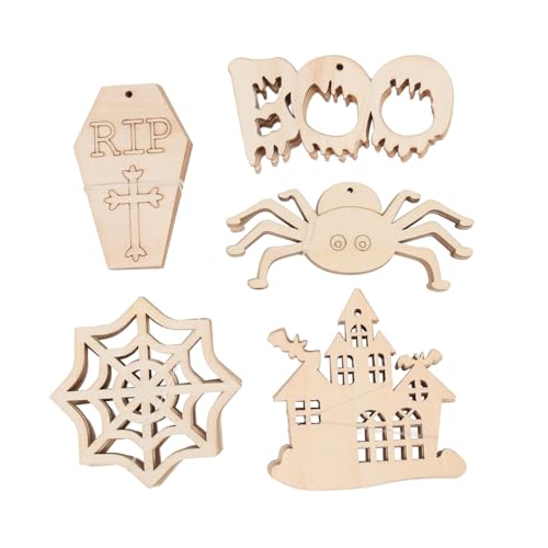 jojofuny 50 Stück Halloween Holzscheiben Diy Dekoration Kreative Formen für Sichere Holzmaterialien für Halloween Feiern und Bastelprojekte jojofuny 50 Stück Halloween Holzscheiben Diy Dekoration Kreative Formen für Sichere Holzmaterialien für Halloween Feiern und Bastelprojekte von jojofuny