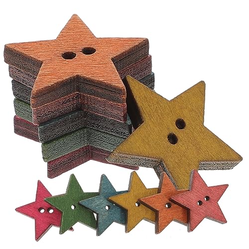 jojofuny 50 Stück Holzknöpfe Sternform mit Löchern Diy Bastelverzierungen für Scrapbooking und Nähprojekte Große Handgefertigte Dekorationselemente jojofuny 50 Stück Holzknöpfe Sternform mit Löchern Diy Bastelverzierungen für Scrapbooking und Nähprojekte Große Handgefertigte Dekorationselemente von jojofuny