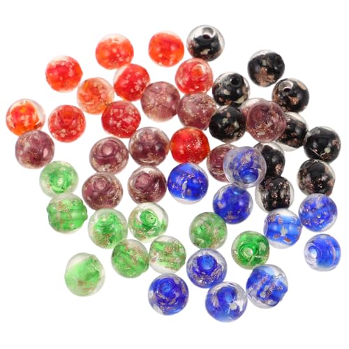 jojofuny 50 Stück Im Dunkeln Leuchtende Perlen: 8 Mm Leuchtende Glasperlen – Runde, Leuchtende, Lose Abstandshalter Für Selbstgemachten Schmuck, Armbänder, Und Kunsthandwerk. von jojofuny