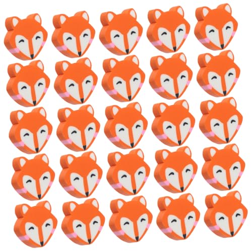 jojofuny 50 Stück Kleiner Fuchs-Radiergummi Partygeschenk süßes stationäres für Rosa winzig Schule Löschen Radiergummi im Fuchs-Stil Füchse Radiergummis süßer Radiergummifuchs Orange von jojofuny