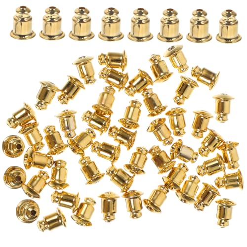 jojofuny 50 Stück Kupfer Ohrstecker Verschlüsse Antirutsch Ohrringstopper für DIY Schmuck Basteln Langlebig Robust Praktische Ohrstecker Rückseiten für Selbstgemachte Ohrringe von jojofuny