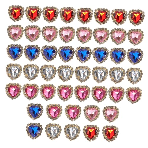 jojofuny 50 Stück Liebesklauenkette Dekorative Schnalle Kleidung Strass Klaue Strass bastelt Strasssteine Verzierungen für Kleidung Strasssteine ​​für Handwerk nähkralle strass Metall von jojofuny