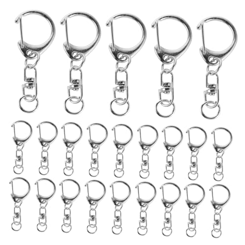 jojofuny 50 Stück Metall Drehverschluss Schlüsselanhänger mit Drehgelenk Langlebige Schlüsselclip Karabiner für Rucksack DIY Schmuck und Bastelprojekte Stabile Verbindung Vielseitiges von jojofuny