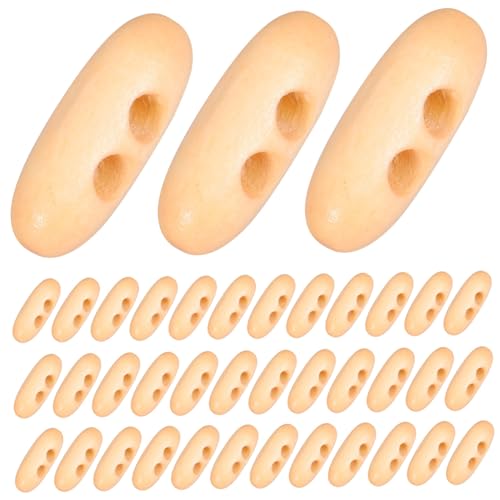 jojofuny 50 Stück Ovale Holzknöpfe Doppellochige Knebelknöpfe zum Annähen Stabile Holztasten für DIY Mäntel Pullover Taschen und Hüte Dekorative Knöpfe für Kleidungsstücke jojofuny 50 Stück Ovale Holzknöpfe Doppellochige Knebelknöpfe zum Annähen Stabile Holztasten für DIY Mäntel Pullover Taschen und Hüte Dekorative Knöpfe für Kleidungsstücke von jojofuny