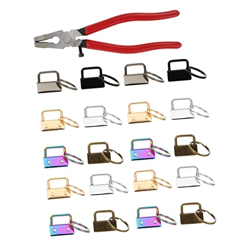jojofuny 50 Stück Schlüsselanhänger Fob mit Zangen Diy Zubehör für Schlüsselbänder und Handarbeit für Gürtel Taschen und Kreative Projekte von jojofuny