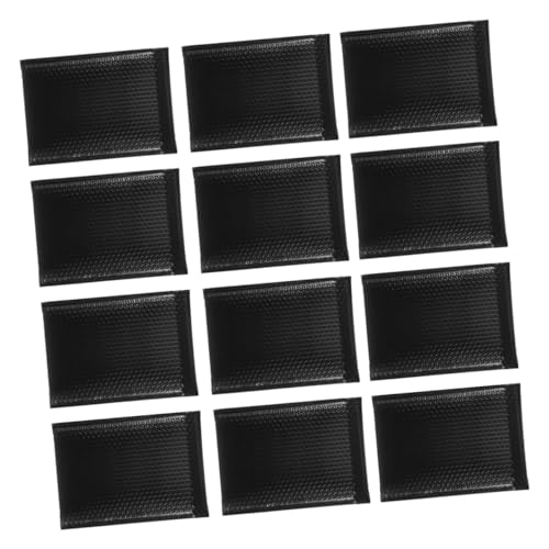 jojofuny 50 Stück Schwarze Gepolsterte Versandtaschen mit Selbstklebendem Verschluss Wasserfeste Luftpolstertaschen für Sicheren Versand von Kleidung Schmuck und Kleinen Geschäftspaketen von jojofuny