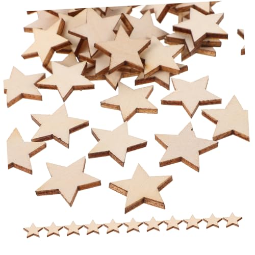 jojofuny 50 Stück Sterne Dekorative Holzspäne Magnetische Sterne Holzornamente Für Das Kunsthandwerk Kleine Sterne Zum Basteln Zu Weihnachten Stern Holzspan Unvollendeter Holzstern Hölzern von jojofuny