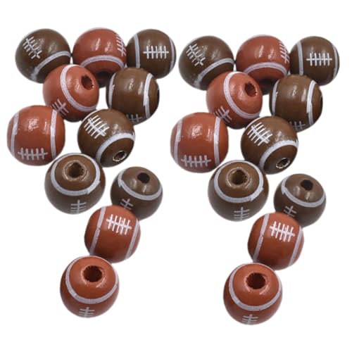 jojofuny 50 Stück Teiliges American Football Holzperlen Robuste Sportperlen für DIY Schmuckherstellung Kreative Schlüsselanhänger und Armbänder Langlebige Farbige Holzperlen für jojofuny 50 Stück Teiliges American Football Holzperlen Robuste Sportperlen für DIY Schmuckherstellung Kreative Schlüsselanhänger und Armbänder Langlebige Farbige Holzperlen für von jojofuny