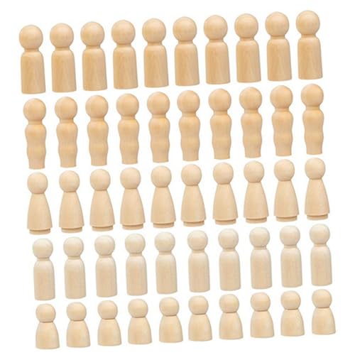 jojofuny 50 Stück Teiliges Holz Diy Puppen Bemalbare Holzfiguren Puppenfamilie mit Fünf Personen Kreative Bastelidee für Glatte Oberfläche Sicher und Langlebig für Kunst und jojofuny 50 Stück Teiliges Holz Diy Puppen Bemalbare Holzfiguren Puppenfamilie mit Fünf Personen Kreative Bastelidee für Glatte Oberfläche Sicher und Langlebig für Kunst und von jojofuny