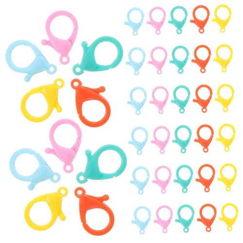 jojofuny 50 Stück Teiliges Kunststoff Hummerverschluss für Schmuckverschlüsse Langlebige DIY Karabiner für Halsketten und Armbänder Bunte Kunststoffclips für Kreative Schmuckherstellung jojofuny 50 Stück Teiliges Kunststoff Hummerverschluss für Schmuckverschlüsse Langlebige DIY Karabiner für Halsketten und Armbänder Bunte Kunststoffclips für Kreative Schmuckherstellung von jojofuny