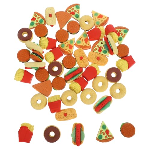 jojofuny 50 Stück Teiliges Mini Radiergummi für Realistischen Fast Food Formen Wie Hamburger Hot Dog Pommes Donut und Pizza aus Langlebigem Tpr Material als Schul und Partygeschenk jojofuny 50 Stück Teiliges Mini Radiergummi für Realistischen Fast Food Formen Wie Hamburger Hot Dog Pommes Donut und Pizza aus Langlebigem Tpr Material als Schul und Partygeschenk von jojofuny