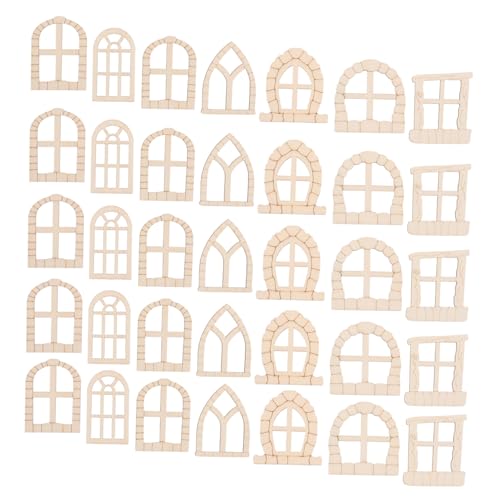 jojofuny 50 Stück Teiliges Miniatur Holzfenster Türdekor Set Naturbelassen und Unlackiert DIY Bastelzubehör für Feengarten und Puppenhaus Personalisierbare Mini Fenster und Türen für jojofuny 50 Stück Teiliges Miniatur Holzfenster Türdekor Set Naturbelassen und Unlackiert DIY Bastelzubehör für Feengarten und Puppenhaus Personalisierbare Mini Fenster und Türen für von jojofuny