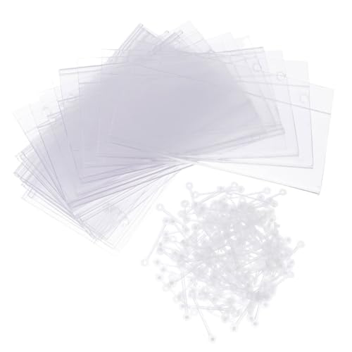 jojofuny 50 Stück Teiliges Transparente Kunststoff-etikettenhalter mit Druckknopfverschluss Vielseitige Preisschildclips für Drahtkörbe und Regale Langlebig und Einfach zu Aktualisieren für von jojofuny