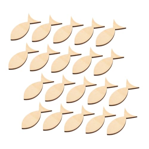 jojofuny 50 Stück Unbehandelte Holzfische Mini Holzdekorationen zum Bemalen DIY Bastelset für Kreative Holzfische Glatte Oberfläche Sichere Kanten für Party und Heimdeko jojofuny 50 Stück Unbehandelte Holzfische Mini Holzdekorationen zum Bemalen DIY Bastelset für Kreative Holzfische Glatte Oberfläche Sichere Kanten für Party und Heimdeko von jojofuny