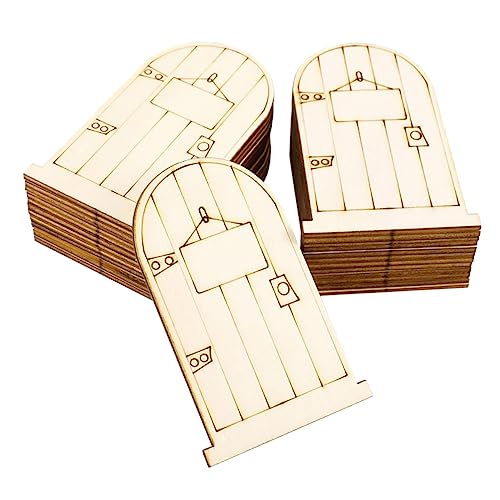 jojofuny 50 Stück Unlackierte Holzfeen Türen Diy Holzornamente für Kreative Bastelprojekte für Dekoration Khaki jojofuny 50 Stück Unlackierte Holzfeen Türen Diy Holzornamente für Kreative Bastelprojekte für Dekoration Khaki von jojofuny