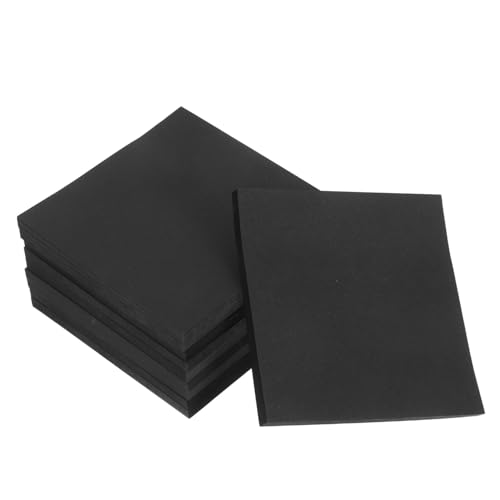 jojofuny 500 Blatt Reines Schwarz Selbstklebende Notizaufkleber Haushaltsnotizaufkleber Selbstklebende Notizblöcke Klebeblock Bürobedarf Dekorative Notizaufkleber Schreibtischnotizpapier von jojofuny