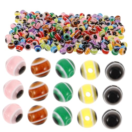 jojofuny 500 Stück Farbige Perlen Schmuck Lose Perlen Runde Perlen gestreifte Harzperlen Perlen für die Herstellung von Halsketten Bunt jojofuny 500 Stück Farbige Perlen Schmuck Lose Perlen Runde Perlen gestreifte Harzperlen Perlen für die Herstellung von Halsketten Bunt von jojofuny