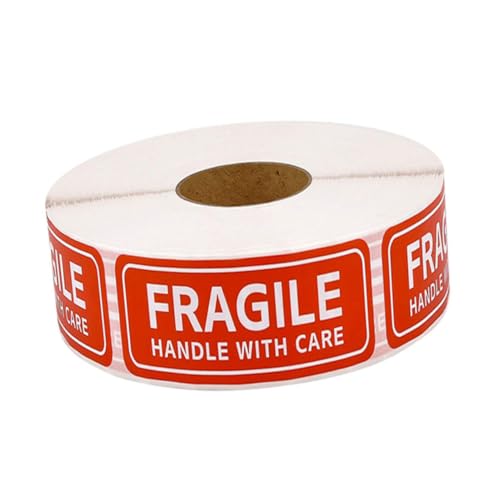 jojofuny 500 Stück Fragile Aufkleber Selbstklebend Rot Warnetiketten Handle With Care für Verpackung und Versand Kompakte Praktische Stark Haftend für Umzugskartons und Koffer jojofuny 500 Stück Fragile Aufkleber Selbstklebend Rot Warnetiketten Handle With Care für Verpackung und Versand Kompakte Praktische Stark Haftend für Umzugskartons und Koffer von jojofuny