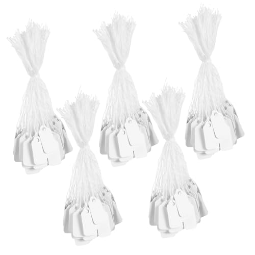 jojofuny 500 Stück Papieranhänger Blanko Geschenkanhänger für Hochzeit Party Valentinstag Stabile Papieretiketten zum Beschriften Vintage Stil mit Vorgelochtem für Faden Vielseitig von jojofuny