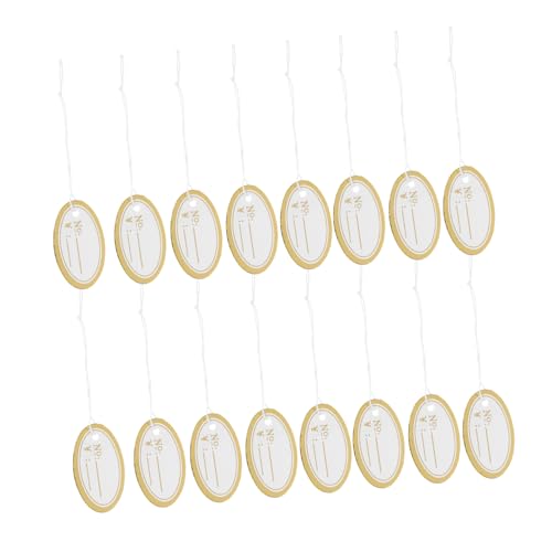 jojofuny 500 Stück Preisschild Etikettensatz Starke Papieretiketten Warenetiketten Preisetiketten gold Praktische Preisetiketten leere Etiketten-Display-Tags Kraft -Tags Schmuck Tags Golden von jojofuny