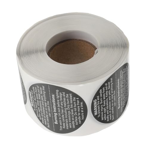 jojofuny 500 Stück Selbstklebende Kerzen sicherheitsaufkleber Wasserfeste Warnetiketten für Kerzengläser und Wachsschmelzbehälter Langlebige Papieretiketten für Verpackung und Versand jojofuny 500 Stück Selbstklebende Kerzen sicherheitsaufkleber Wasserfeste Warnetiketten für Kerzengläser und Wachsschmelzbehälter Langlebige Papieretiketten für Verpackung und Versand von jojofuny