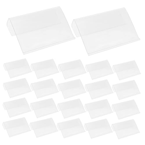 jojofuny 50Stücke Transparente Etikettenhalter für Drahtregale Aufsteckbare Regalschild Clips für Supermärkte Einzelhandelsgeschäfte und Speisekammern Einfache von jojofuny
