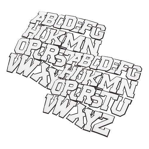 jojofuny 52 Stück Aufbügler Buchstaben Patches Weiße Stickerei für Kleidung Jeans Taschen Diy Einfache Anwendung Langlebig und Hautfreundlich für Designs jojofuny 52 Stück Aufbügler Buchstaben Patches Weiße Stickerei für Kleidung Jeans Taschen Diy Einfache Anwendung Langlebig und Hautfreundlich für Designs von jojofuny