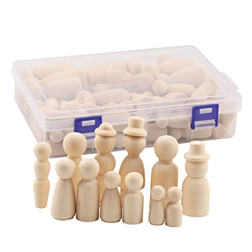jojofuny 55 Stück Teiliges Unbemalte Holzpuppen aus Hochwertigem Naturholz Kleine Diy Holzfiguren zum Bemalen und Dekorieren Kreative Holzpuppen für Bastelprojekte und Wohnaccessoires jojofuny 55 Stück Teiliges Unbemalte Holzpuppen aus Hochwertigem Naturholz Kleine Diy Holzfiguren zum Bemalen und Dekorieren Kreative Holzpuppen für Bastelprojekte und Wohnaccessoires von jojofuny